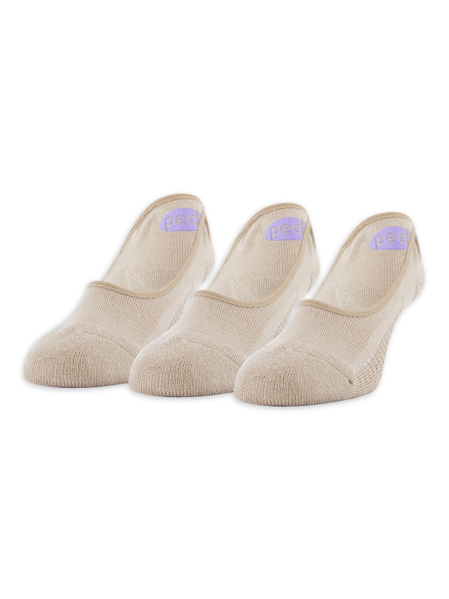 PEDS Women's Low Cut Cushion Liner Socks, 3 Pairs