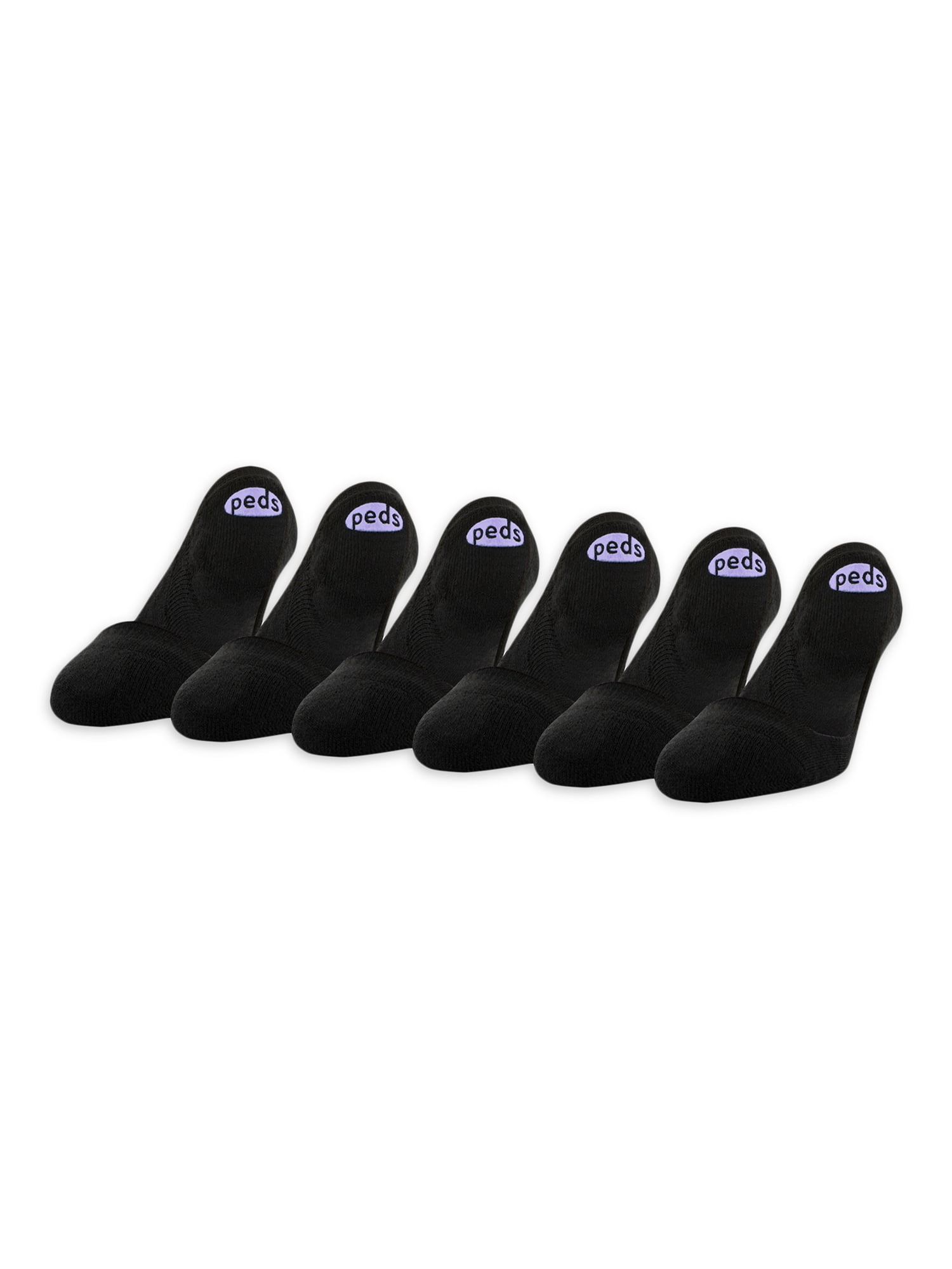 PEDS Women's Low Cut Cushion Liner Socks, 6 Pairs