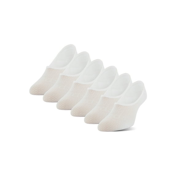Peds Women's Low Cut Sport Tactel Mesh Liner Socks with Gel Tab, 6 Pairs