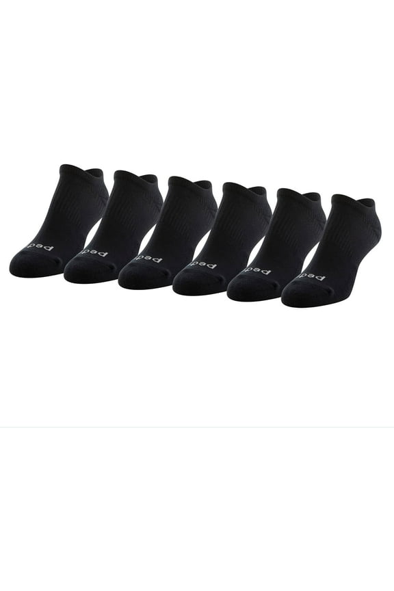 Women's Moisture Wicking Low Cut Socks with X-wrap Arch Support, Multipairs Shoe Size: Black (6-pairs)