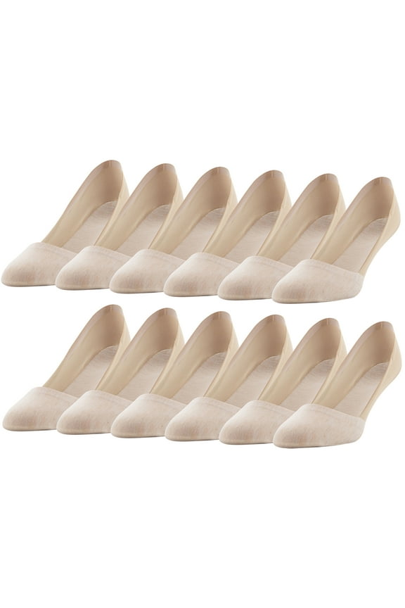 Women's No Show Socks, 12 Pairs