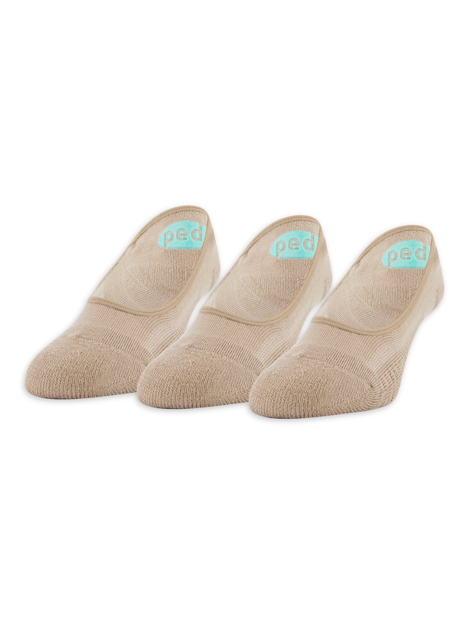 Peds Women's Super Low Cut Cushion Liner Socks, 3 Pairs
