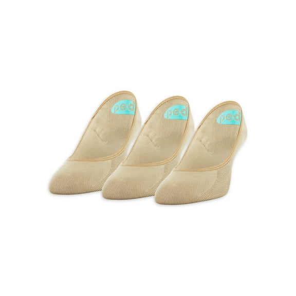 PEDS Women's Super Low Cut Lightweight Liner Socks, 3 Pairs