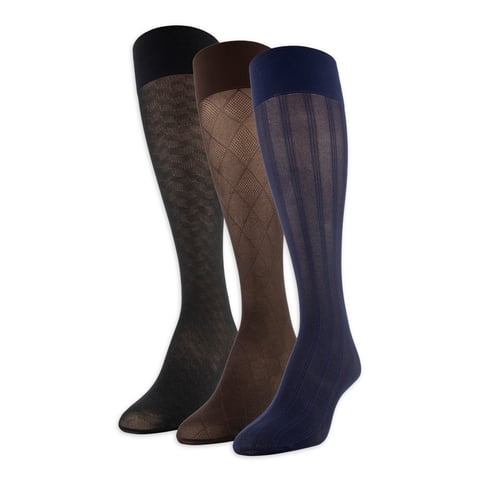 Women's Trouser Knee High Socks, 3 Pairs
