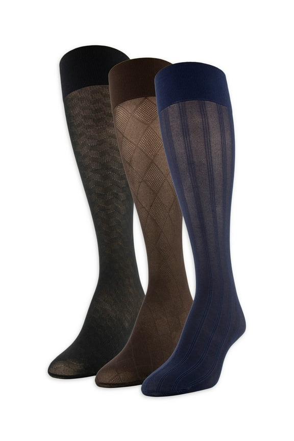 Women's Trouser Knee High Socks, 3 Pairs