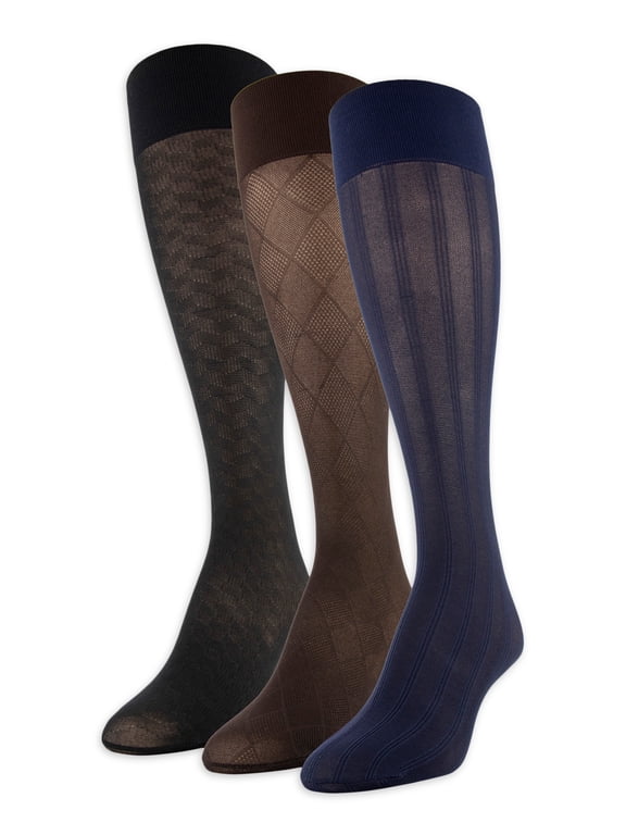 Women's Trouser Knee High Socks, 3 Pairs