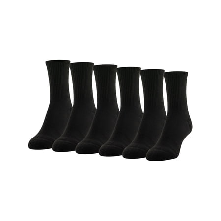 Peds Women's All Day Active Mid Crew Socks, 6 Pairs