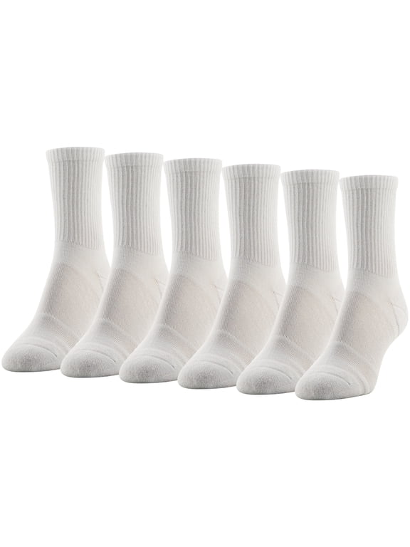 Women's All Day Active Mid Crew Socks, 6 Pairs
