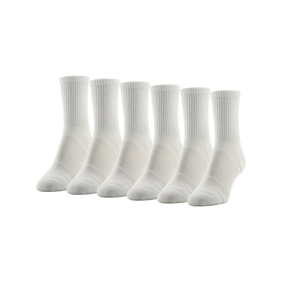 Peds Women's All Day Active Mid Crew Socks, 6 Pairs