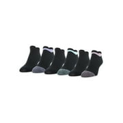 PEDS Womens All Day Active No Show Socks with Double Tabs, Shoe Size 5-10, 6 Pairs