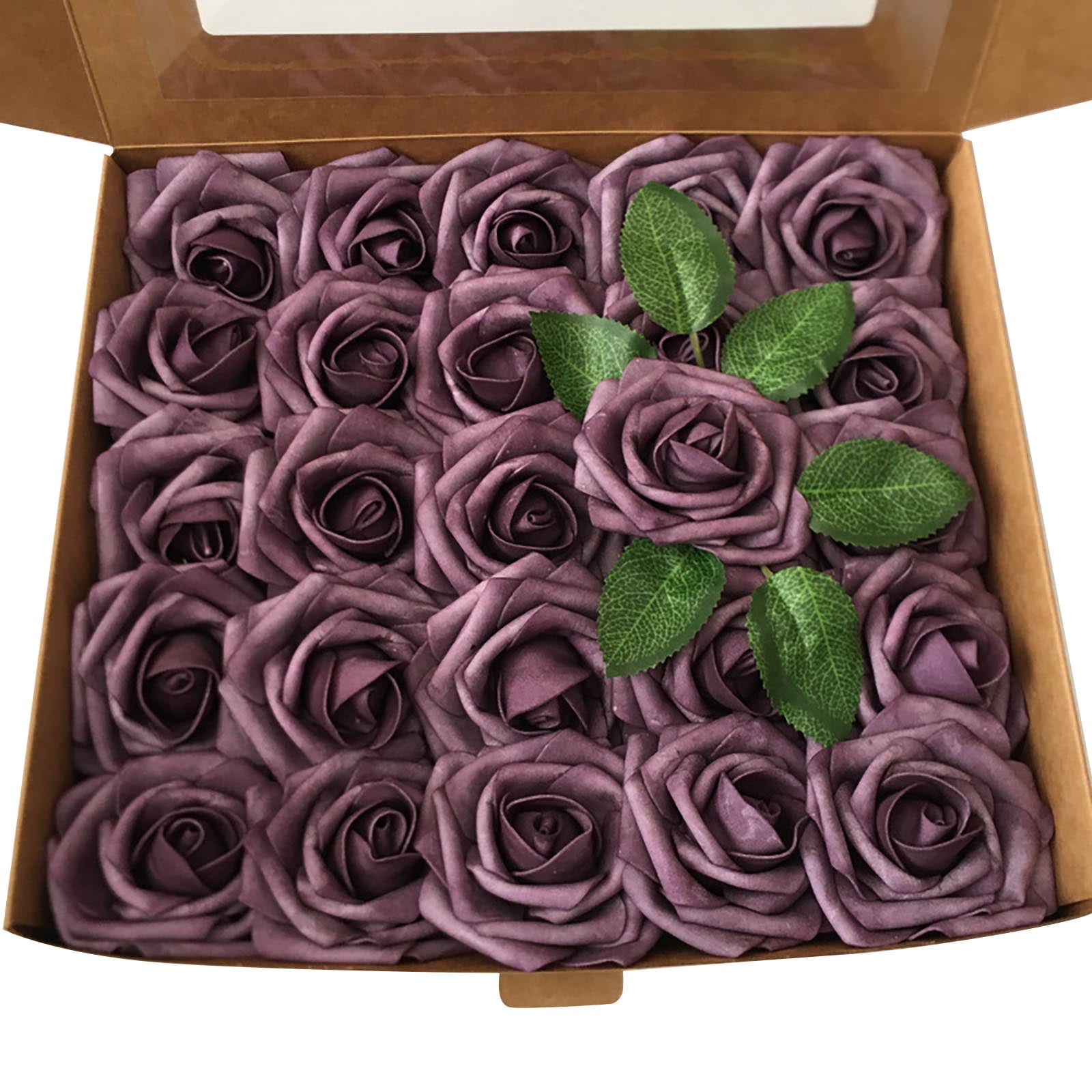 Pedty 1 Box Of Artificial Flowers，Realistic Rose Faux Rose PE Foam Rose