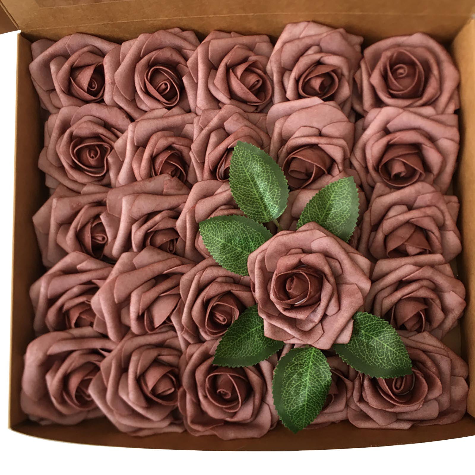 Pedty 1 Box Of Artificial Flowers，Realistic Rose Faux Rose PE Foam Rose