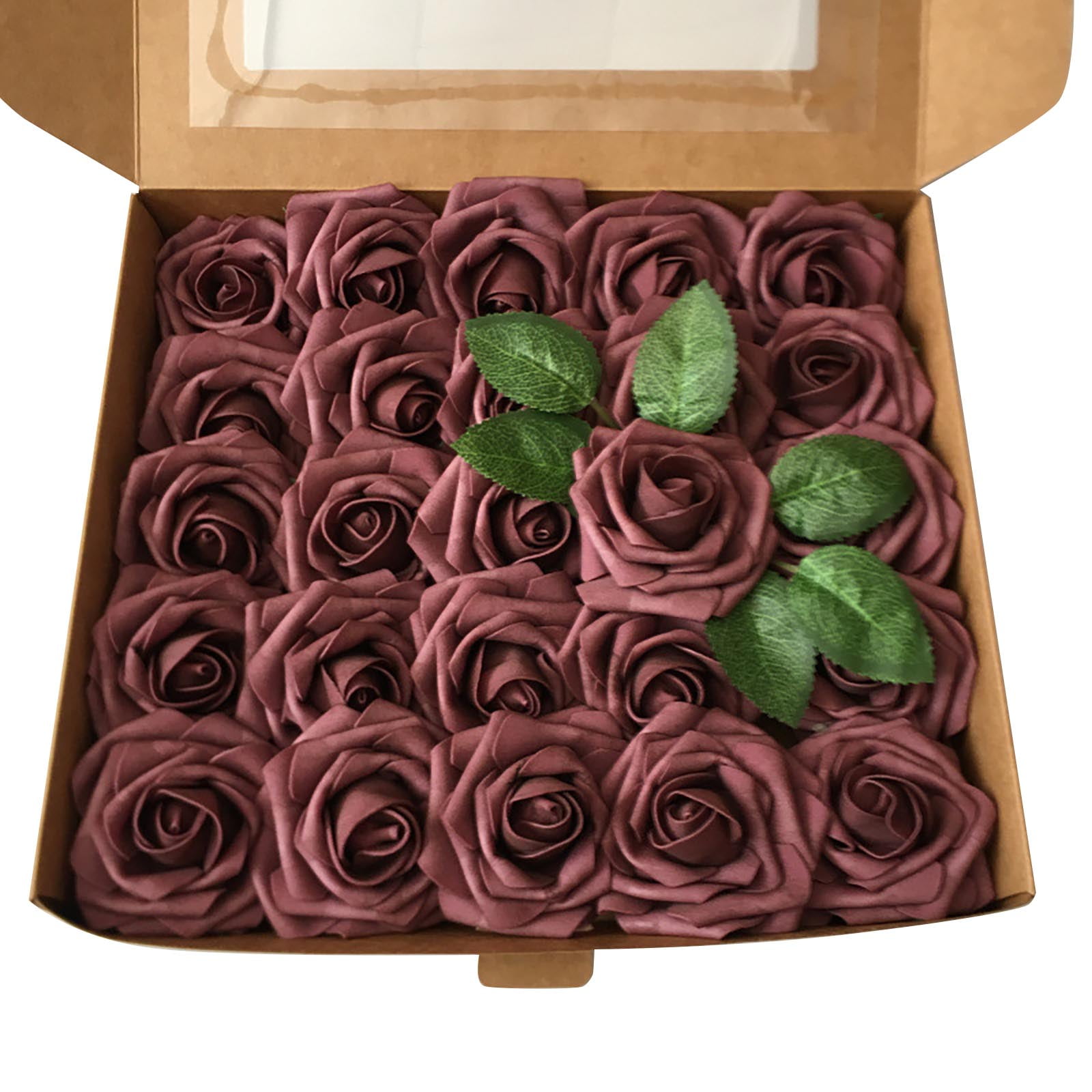 Pedty 1 Box Of Artificial Flowers，Realistic Rose Faux Rose PE Foam Rose
