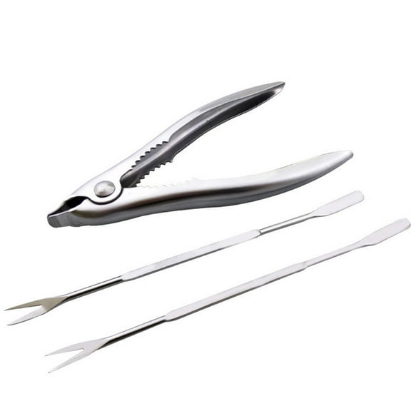 Pedty 1 Crab Pliers, 2 Crab Needles.,Leg Nut Forks Seafood Stainless Steel Tools Crackers Crab Cracker and Kitchen,Dining & Bar