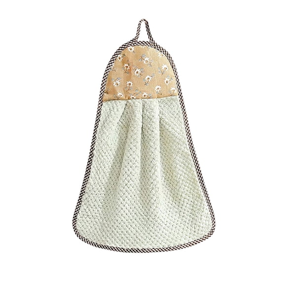 Pedty 1 PC Kitchen Cloth Dish Towels Nonstick Oil Coral Velvet Hanging Hand Towels Kitchen Dishclout