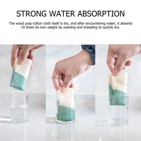 Pedty 1 PC Kitchen Cloth Dish Towels Of Absorbent Kitchen Wipes Biodegradable Dishwashing Towels Oil