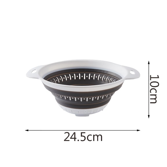 Pedty 1Pc Drain Storage Basket,Collapsible Colander Strainer with Plastic Handles Foldable Storage Basket