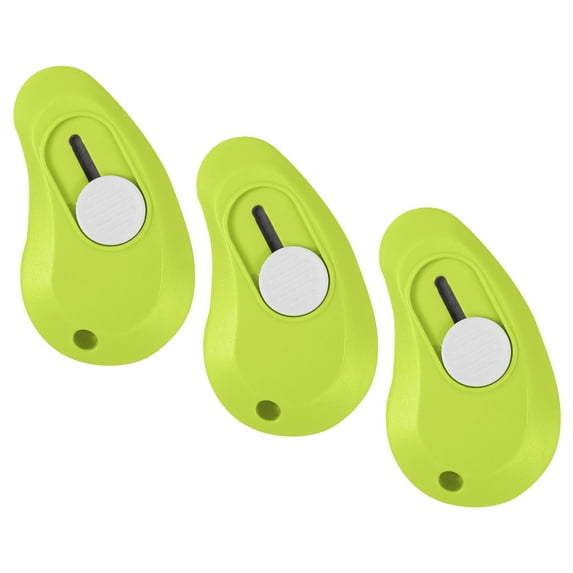 Pedty 3Pc Utility Knife,Egg Shaped Utility Retractable Portable Mini for Wrapping Envelopes Letterbox Cutter With Keychain Holes 3Pack