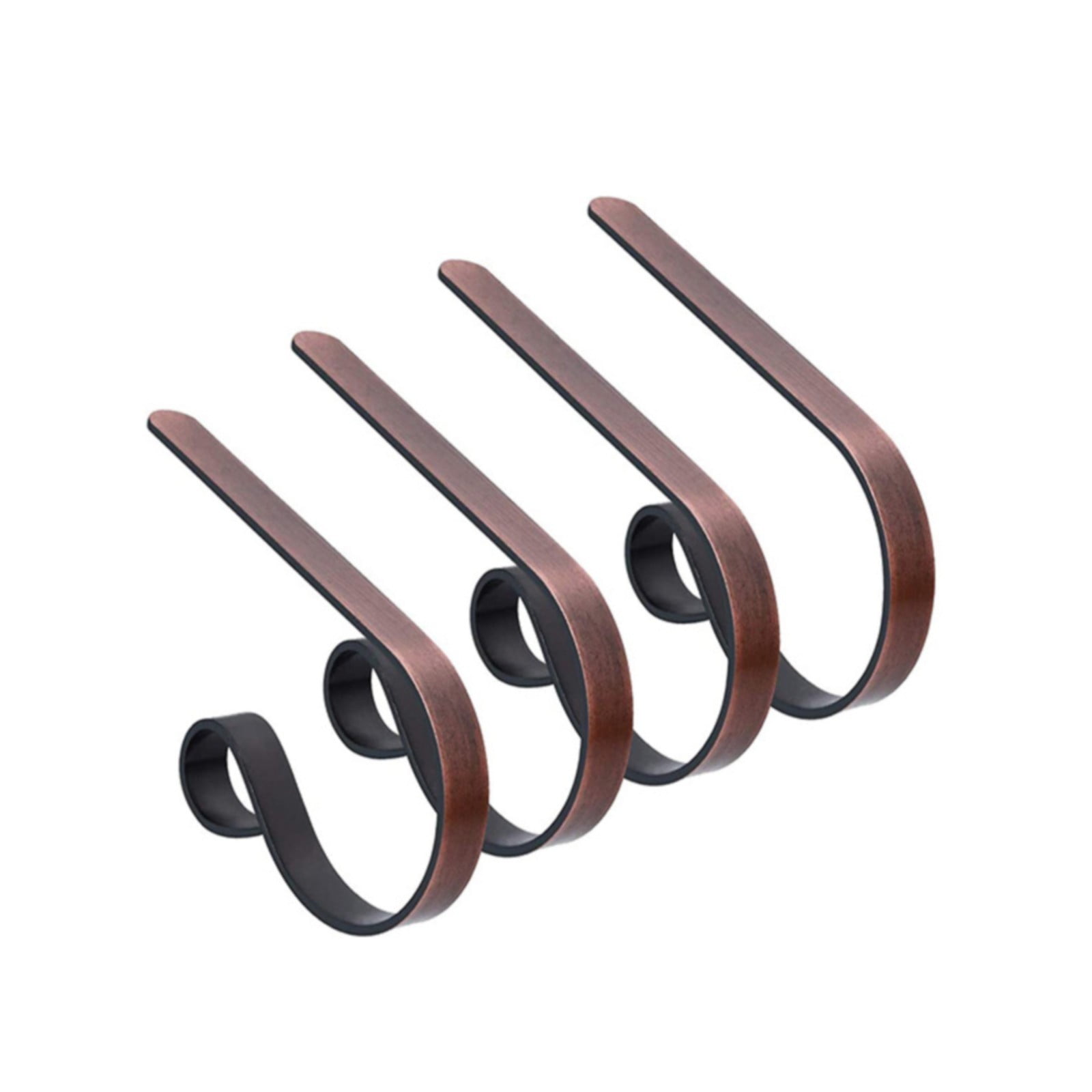 Oil-Rubbed Bronze Low Profile Metal Stocking Holders, 4 Pack