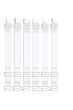 6 Clear Bra Strap,Adjustable Strap,Clear Bra Strap Adjustable Shoulder Strap 6Pairs Max Length 40Cm/15.7In Soft Non Slip Bra Straps Adjustable,Invisible Strap