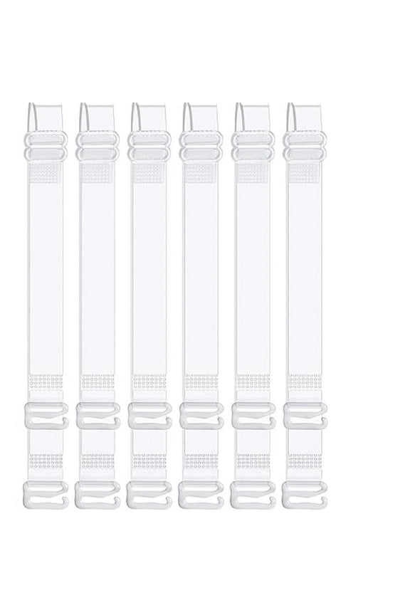 6 Clear Bra Strap,Adjustable Strap,Clear Bra Strap Adjustable Shoulder Strap 6Pairs Max Length 40Cm/15.7In Soft Non Slip Bra Straps Adjustable,Invisible Strap