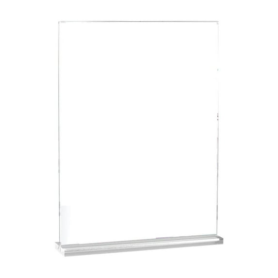 Pedty Acrylic Clip*1,Acrylic Sign Holder 8.5 X 11 Vertical T Shape Clear Plastic Sign Holder Double Clear Display Stand Table Top Sign Paper Holder Sign Holder Suitable For Store Rest,Office Cabinet