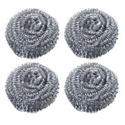 Pedty Cleaning Balls,4X Steel Wire Ball,Stainless Steel Sponges Scrubbing Scouring Pad Steel Wool Scrubber for Kitchens Bathroom and More
