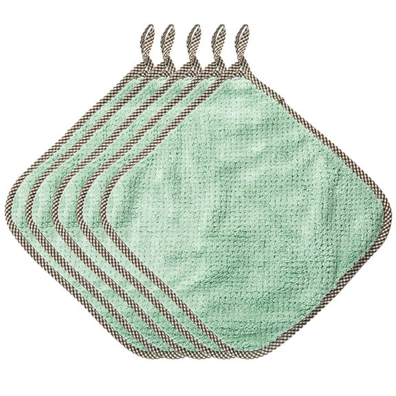 Pedty Cleaning Cloth,Microfiber Cloth,5Pcs Rag Dish Cloth Water Absorption Thickening Pot Washing Towel Table Home Kitchen Dishcloth,Wipes,5X Rags