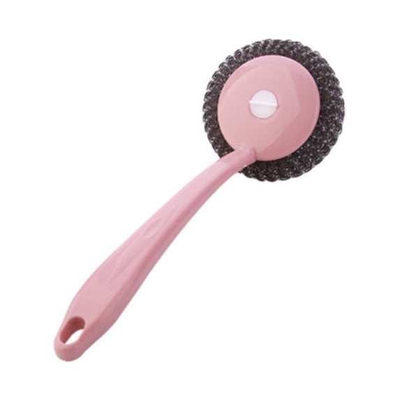 Pedty Clearance Kitchen Cleaning Stainless Steel Sponge with Handle Scouring Pad Brush Steel Wool Scrubber Stainless Steel Scourers By Scrub It - Steel Wool Scrubber Pad Used for Dishes, Pots, Pans,