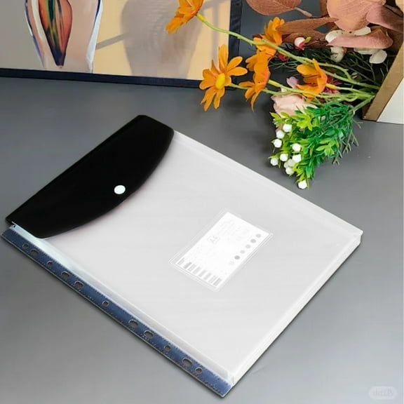 Pedty Creative 11 Hole Loose Bag File Bag Transparent Data Bag,Office&Craft&Stationery