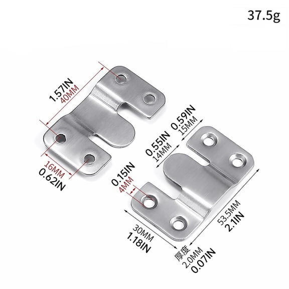 Pedty Faucets Clearance！10 PCS Stainless Steel Hooks Flush Hidden Brackets Stainless Steel Z Clamp Bracket Hooks Mountain Clips for Picture Display Art Gallery White