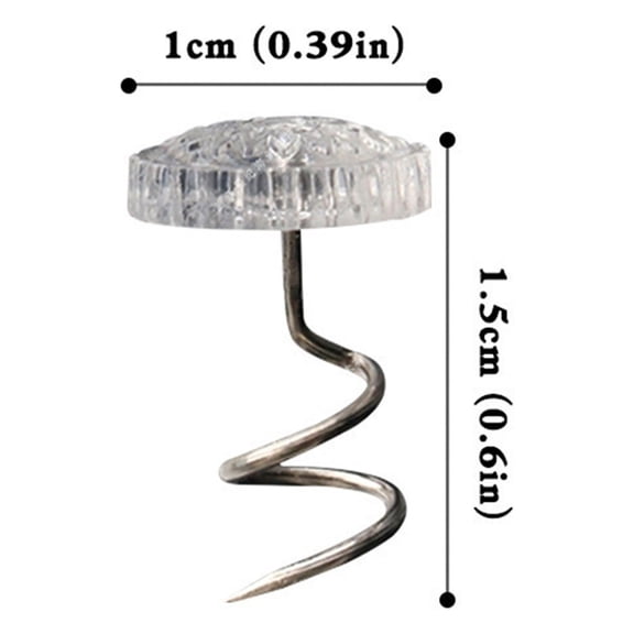 Pedty Fixing Clip Clearance!30 Pcs Upholstery Headliner Pins Clear Heads Pins for Slipcovers and Bedskirts 0.5 Inches Bed Skirt Pins White