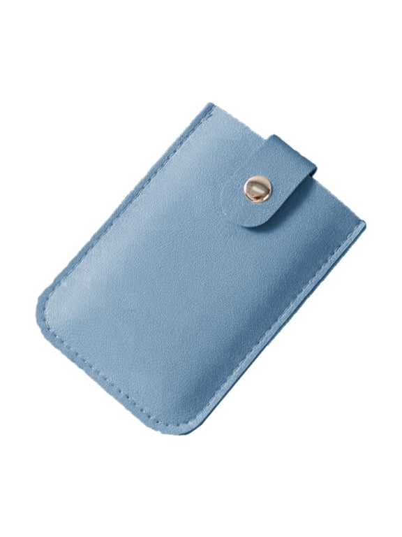 Home Textile Storage Pull Out Card Organizer Snap Closure Leather Organizer Pouch Pull Out Credit Card Organizer Small Slim Portable Card Holder Personalized Stackable Business Card Holde