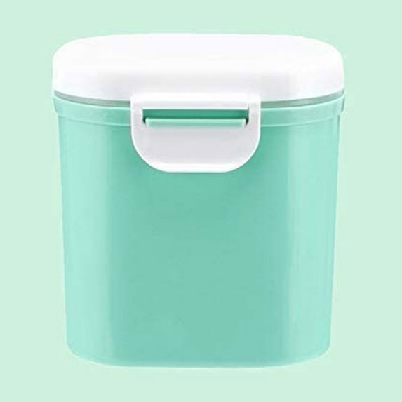 Pedty Home Textile Storage Storage Tank Multifunctional Milk Powder Portable and Sealed Complementary Food Storage Box (Green)