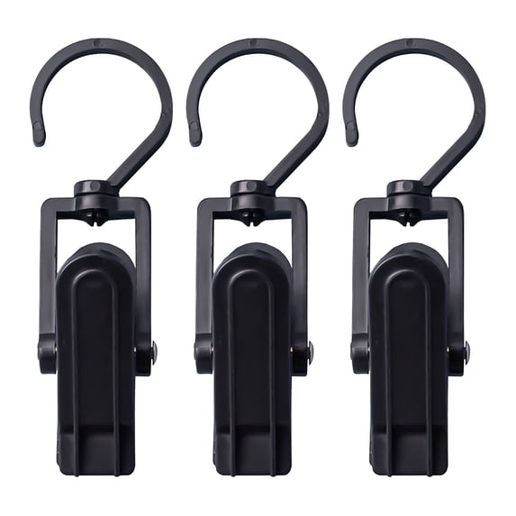 Pedty Hook Clip Curtain Hangers Clips Super Plastic Rotating Laundry Clip 360 Degrees Rotating Clothes Rack Clothes Clip Laundry Hook for Clothes Hats Socks Towels Etc