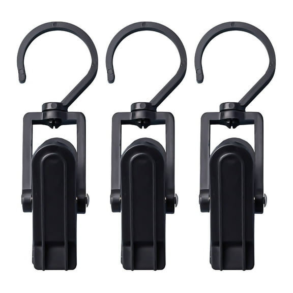 Pedty Hook Clip Curtain Hangers Clips Super Plastic Rotating Laundry Clip 360 Degrees Rotating Clothes Rack Clothes Clip Laundry Hook for Clothes Hats Socks Towels Etc