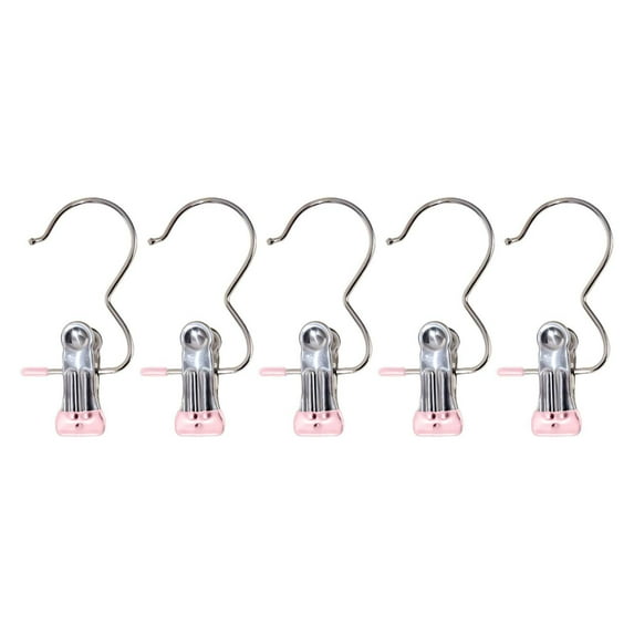 Pedty Hook Clip Space Saving Clothespin Hat Pants Storage Hanging Travel Hook Stainless Steel Boot Hangers Clips Boot Hangers for Closet Laundry Hooks Hanging Clips Clothes Pins Socks Towel Clips