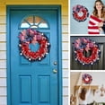 thumbnail image 1 of Pedty Independence Day Wreath for Memorial Day,Wreath for Front Door,Front Door Holiday Celebration Farmhouse Wreath Four Welcome Sign Door Hanger,Independence Day Hanging Decoration, 1 of 9