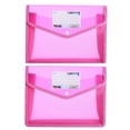 thumbnail image 1 of Pedty Plastic Envelopes,File Folders,Plastic File Folders A4 Size 2 Pcs Expandable Document Folder with Snap Button Closure A4 Expanding File Wallet Envelopes Pouch with Label Pocket, 1 of 8