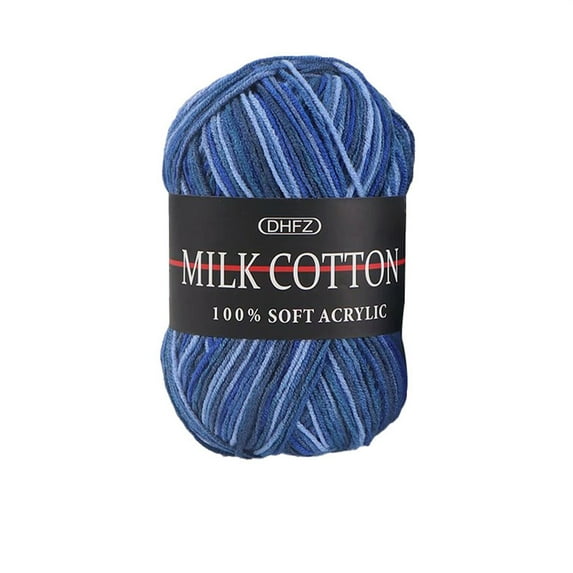 Pedty Soft Classic Multi Ombre Yarn By Loops & Threads - Yarn for Knitting Crochet Yarn 1Pc Chunky Colorful Hand Knitting Milk Cotton Knitting Crochet Blended Cotton F