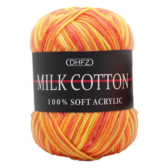Pedty Soft Classic Multi Ombre Yarn By Loops & Threads - Yarn for Knitting Crochet Yarn 1Pc Chunky Colorful Hand Knitting Milk Cotton Knitting Crochet Blended Cotton K