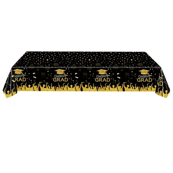 Pedty Table Cloth,New Season Of Graduation Table Cloth Gold Adult First Year Graduation Party Table Cloth Table Cloth Disposable Party Decoration Table Cloth