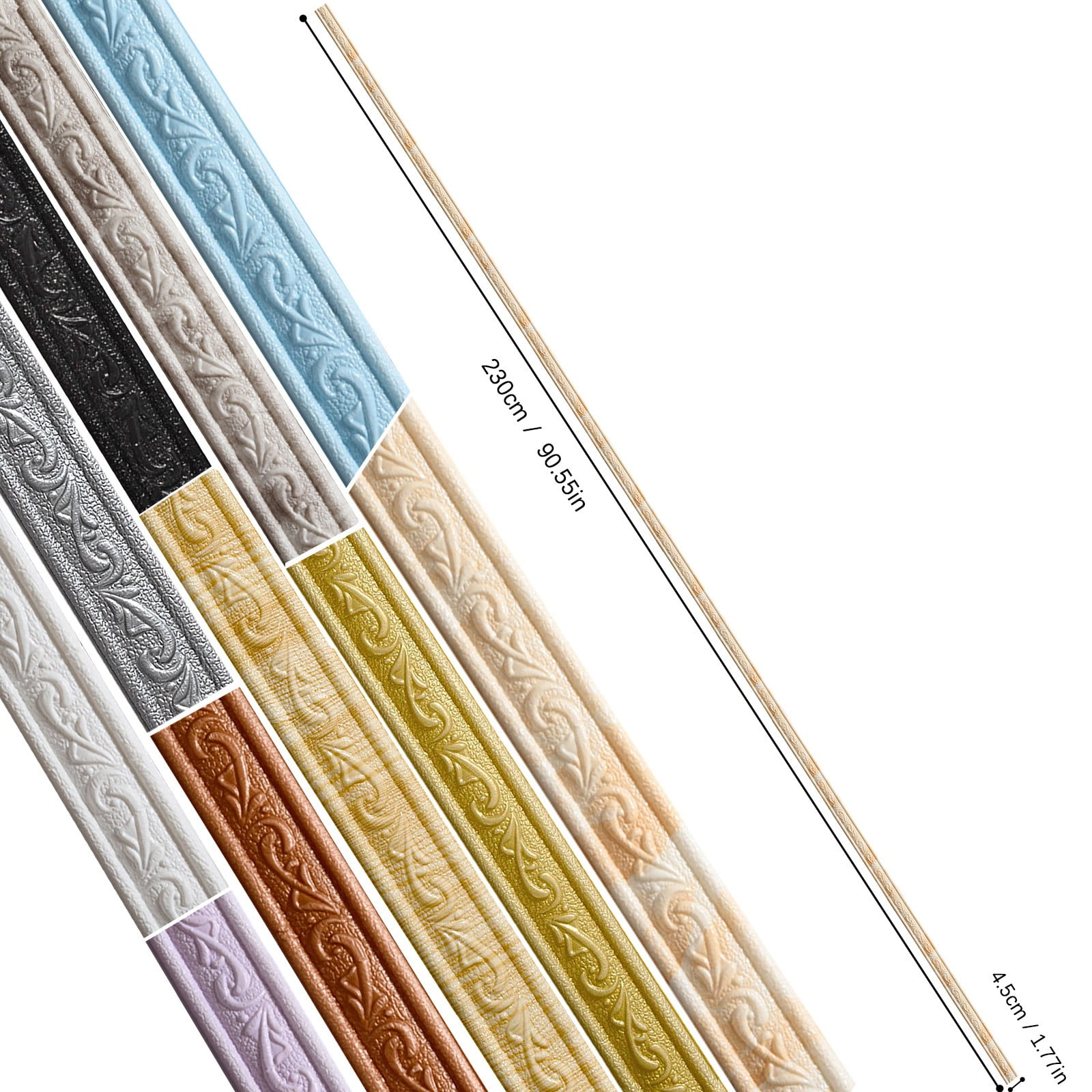 Pedty Wall Stickers Clearance！Wall Trim Line Skirting Border 3D Pattern