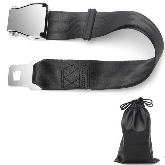 Peduu Airplane Seat Belt Extender, Adjustable 7-32" Airplane Seatbelt Extender - Seat Belt Extender Airplane-Fits All Airlines - Free Carrying Case