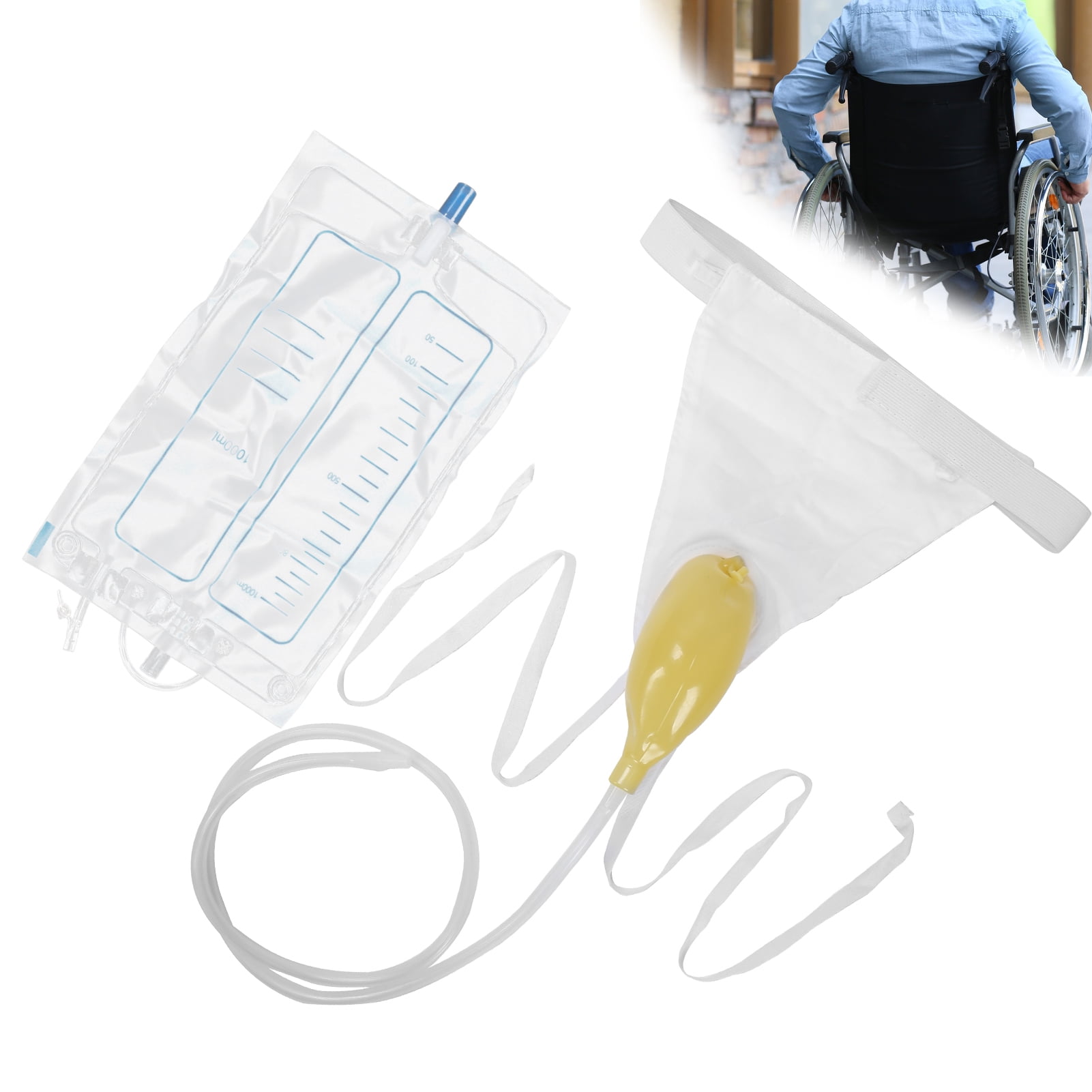Wearable Urine Bag with Pee Catheter Duct, Silicone Urine Collector with  Elderly, Reusable Silicone Urinal for Men Elderly Bedridden Patients Male  Urine Collection Bag - Yahoo Shopping