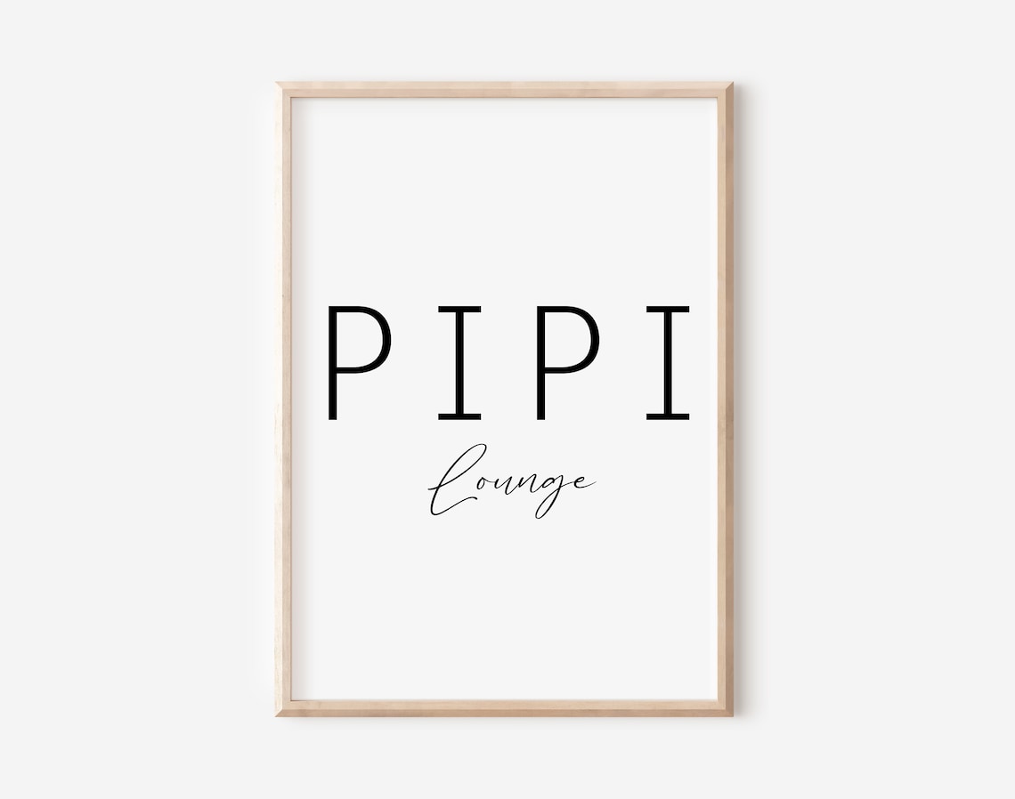 Pee Lounge Bathroom Funny, Guest Toilet Sign #3933, Unframed Poster ...