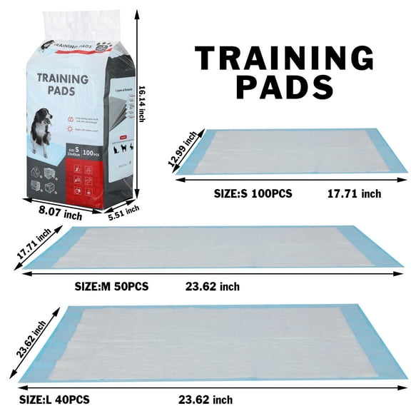 Pee Pads for Dogs Training Dog Pads 6-Layer Pet Training Pads Leak-Proof & Quick Drying Disposable Puppy Pads