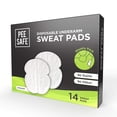 thumbnail image 1 of Pee Safe Disposable Underarm Sweat Pads -Straight(14 Pads) | Antiperspirant Pads | for Men & Women, 1 of 9