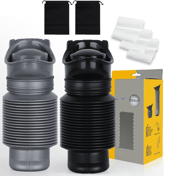 Pee Bottles For Men, New Collapsible Urine Bottle With 100 Disposable Replacement Bags,Car Pee Bottle for Men & Women,750ml,Leakproof, Emergency Urinal For Road Trips,Traffic Jams & Camping