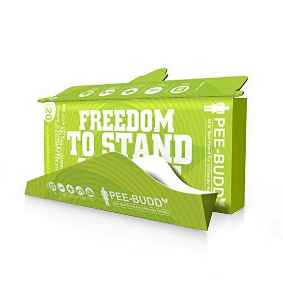 PeeBuddy 20 Funnels Portable Female Urination Device | Recyclable Disposable Urinal Funnel | Travel, Camping, Hiking and Outdoor Activities